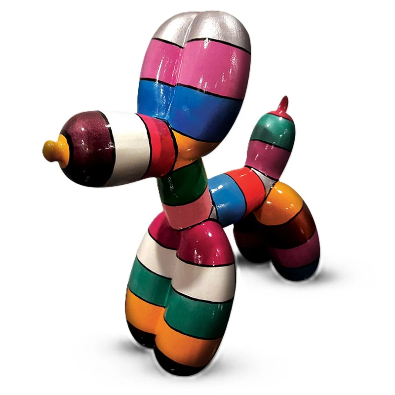 Scultura Cane Palloncino Multicolore