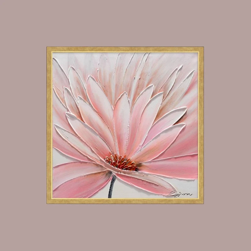 Quadro Fiore Rosa 60x60