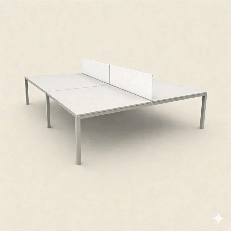 Dynamobel: Bench Desk 4 vie 2400 x 1600 con schermi - Ristrutturato
