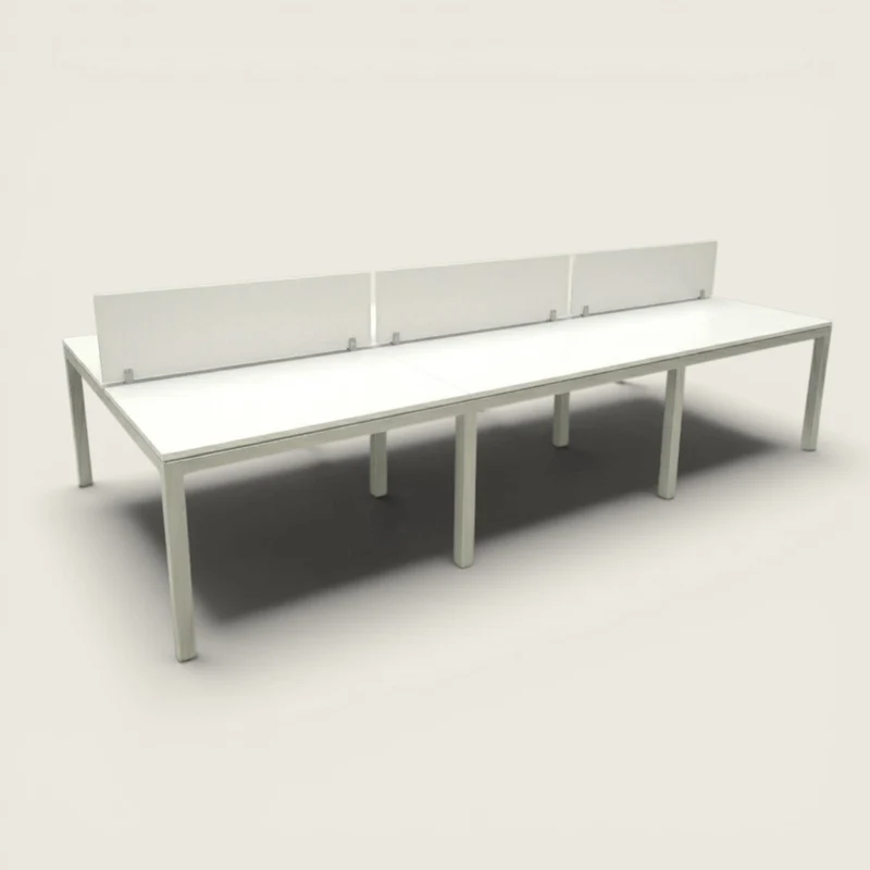 Dynamobel: Bench Desk 6 vie 4200 x 1600 con schermi - Ristrutturato