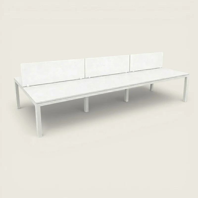 Dynamobel: Bench Desk 6 vie 3600 x 1600 con schermi - Ristrutturato