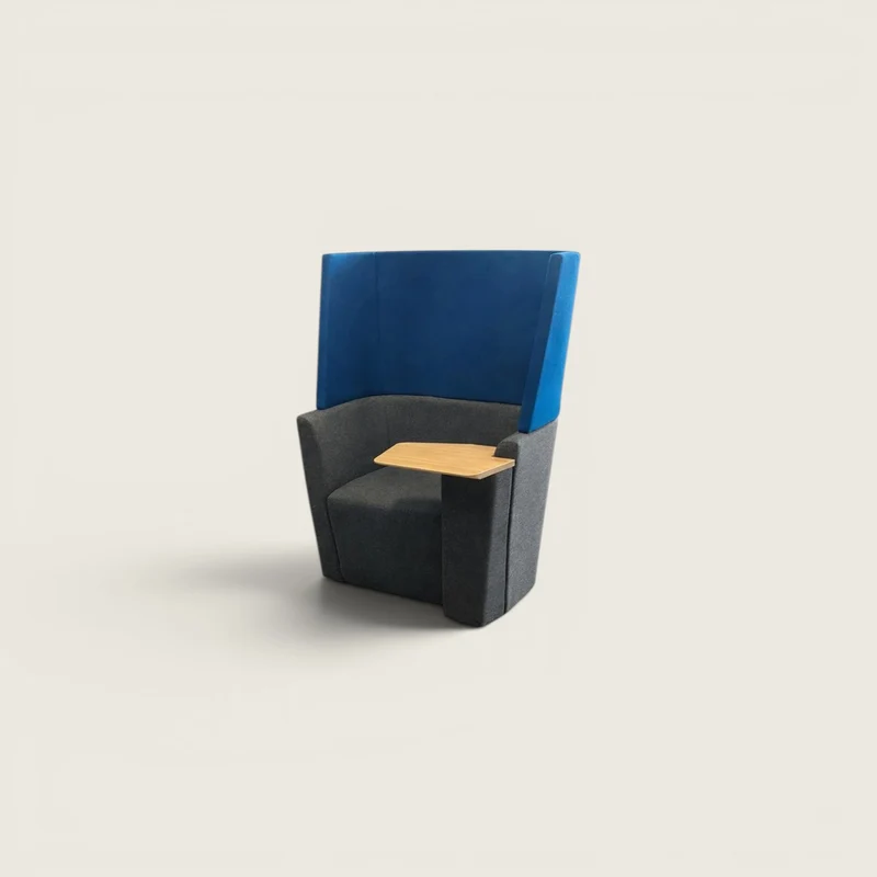 Orangebox: divano singolo con schienale alto Away From The Desk (AFTD) in blu e grigio: - Ristrutturato