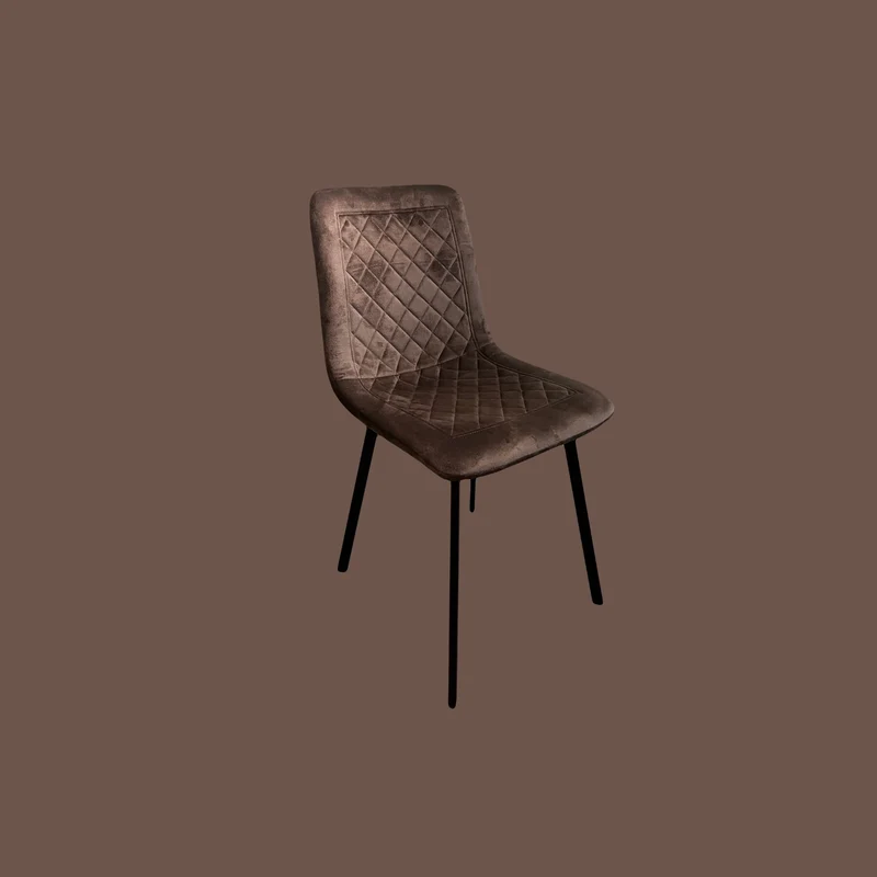 Sedia in Velluto Marrone