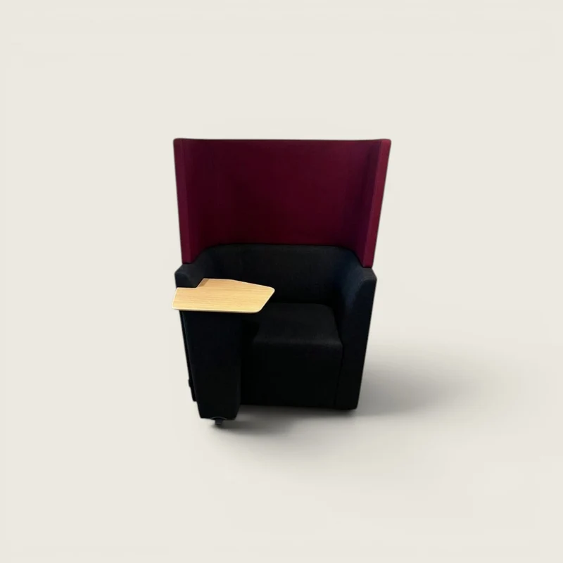 Orangebox: divano singolo con schienale alto Away From The Desk (AFTD) in bordeaux e nero - Ristrutturato