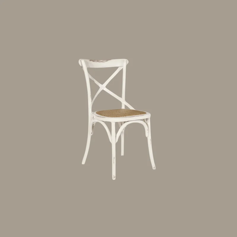 Sedia in Legno Massello Frassino Bianco