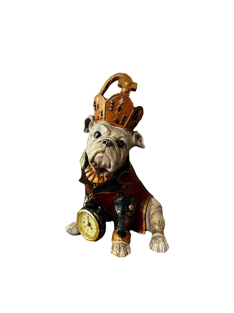 Statua Cane con Orologio