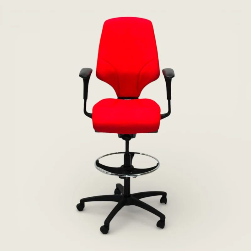 Giroflex Sedia da disegno G64 in tessuto rosso - Ricondizionata