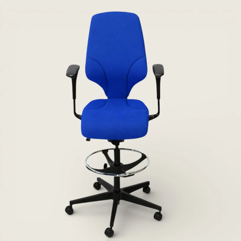 Giroflex Sedia da disegno G64 in tessuto blu - Ricondizionata