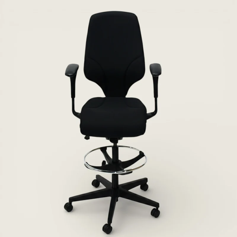 Giroflex Sedia da disegno G64 in tessuto nero - Ricondizionata