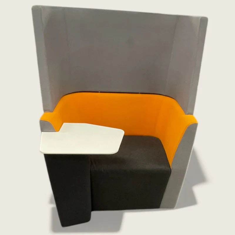 Orangebox: Divano singolo con schienale alto arancione/grigio e nero Away From The Desk (AFTD): - Ricondizionato
