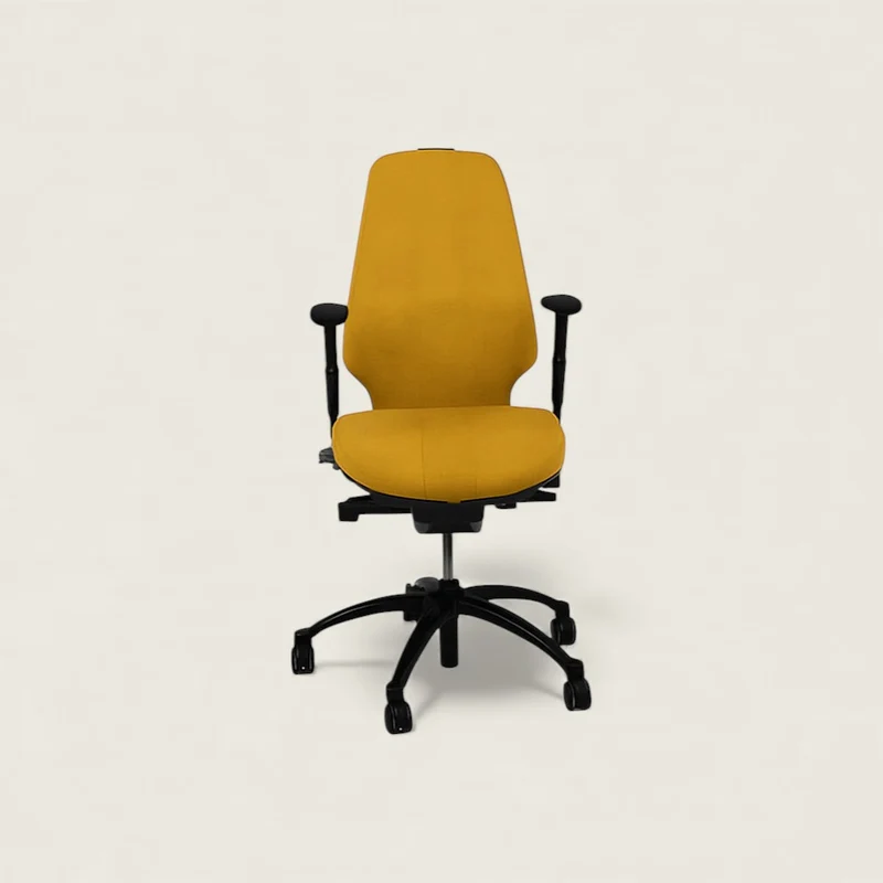 RH Logic: sedia da ufficio ergonomica con schienale alto 400 gialla - Ristrutturata