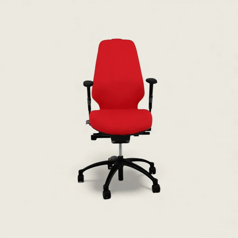 RH Logic: sedia da ufficio ergonomica con schienale alto 400 rossa - Ristrutturata