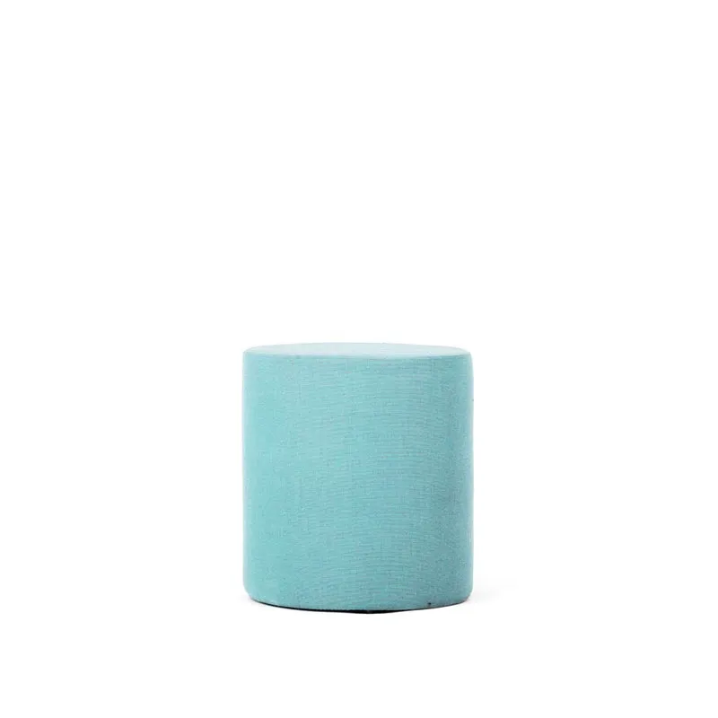 Connection Pouf/sgabello curvo in tessuto azzurro - Ricondizionato