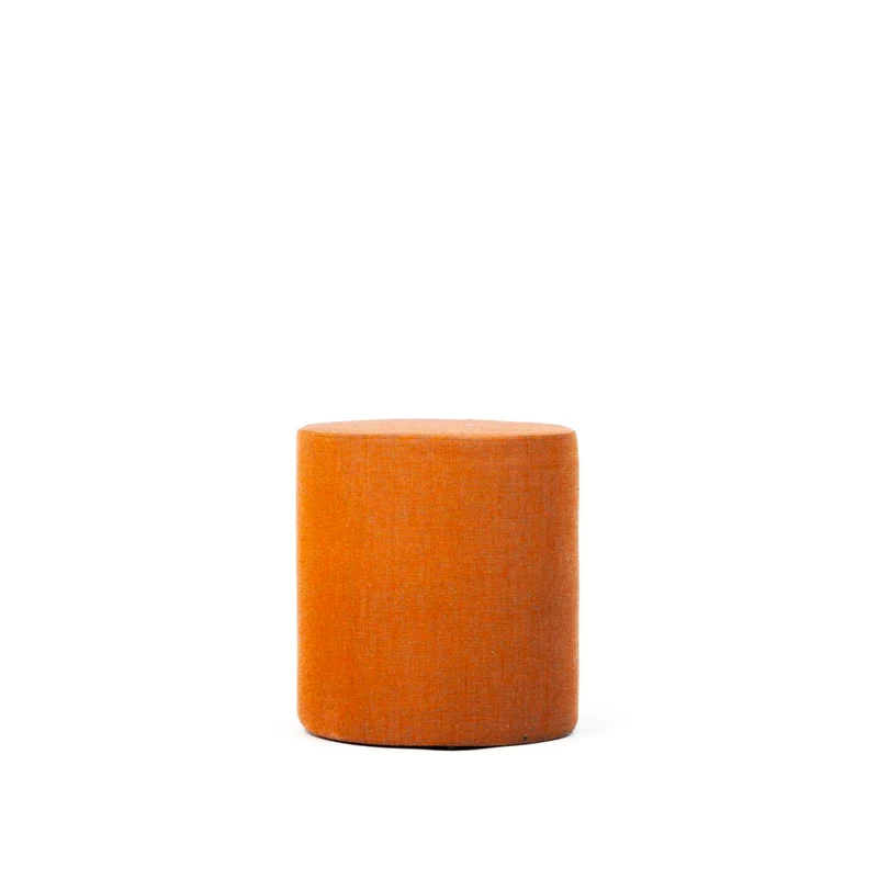 Connection Pouf/sgabello curvo in tessuto arancione - Ricondizionato