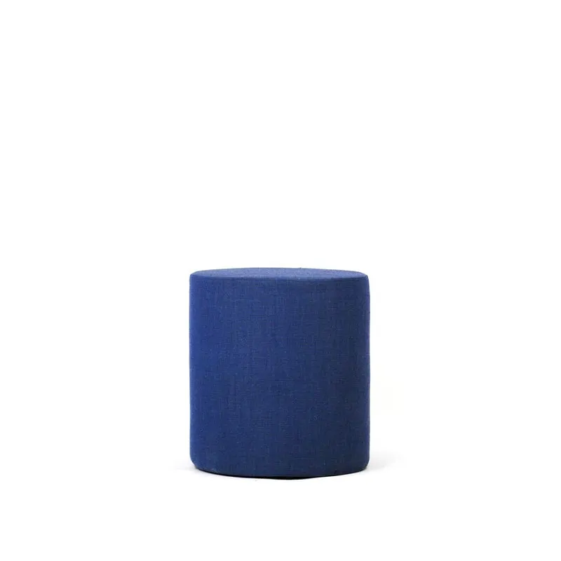 Connection Pouf/sgabello curvo in tessuto blu navy - Ricondizionato