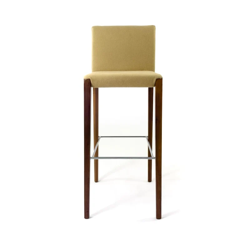Walter Knoll : Sgabello da bar Andoo in tessuto marrone chiaro - Ristrutturato