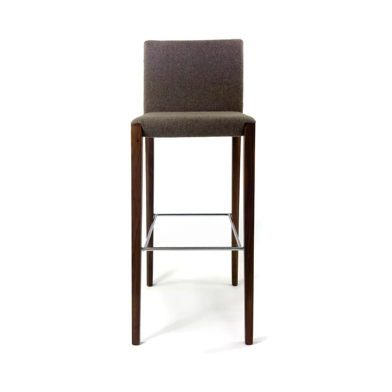 Walter Knoll Sgabello da bar Andoo in tessuto marrone scuro - Ricondizionato