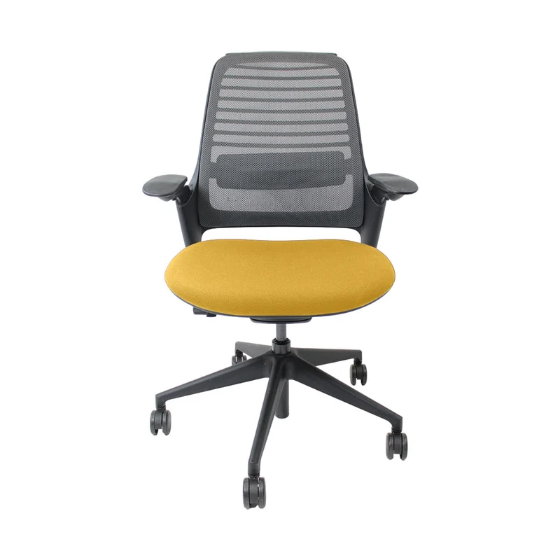 Steelcase Sedia da ufficio ergonomica Serie 1 in tessuto giallo - Ricondizionata