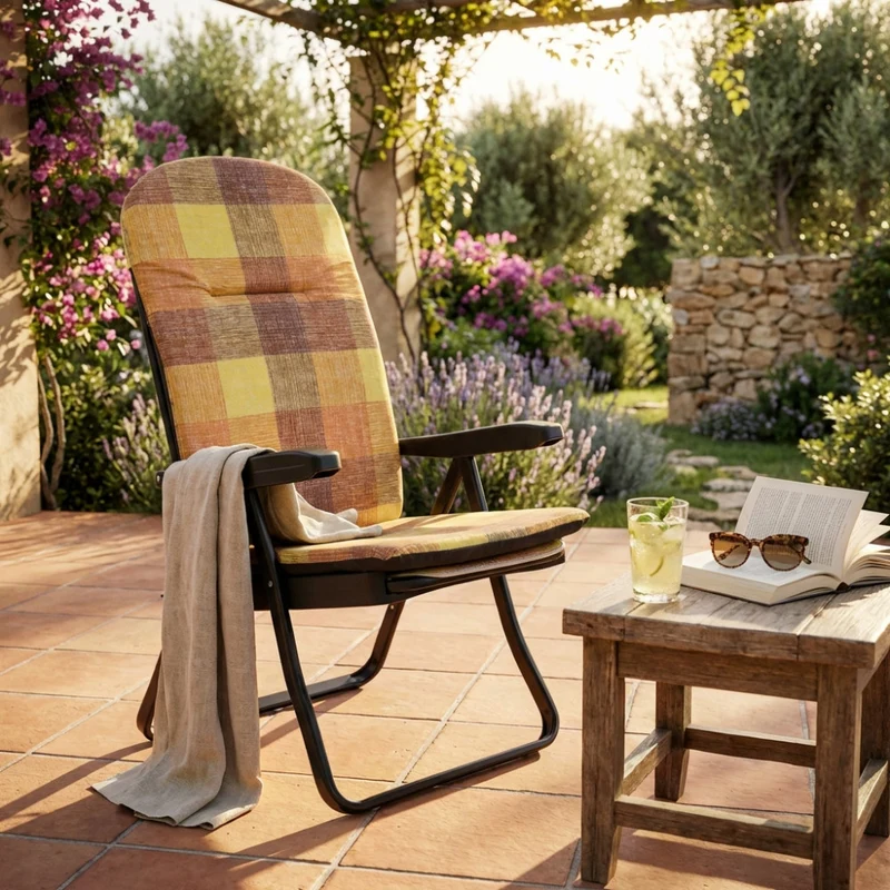 Poltrona Relax Cipro in Tessuto e Acciaio