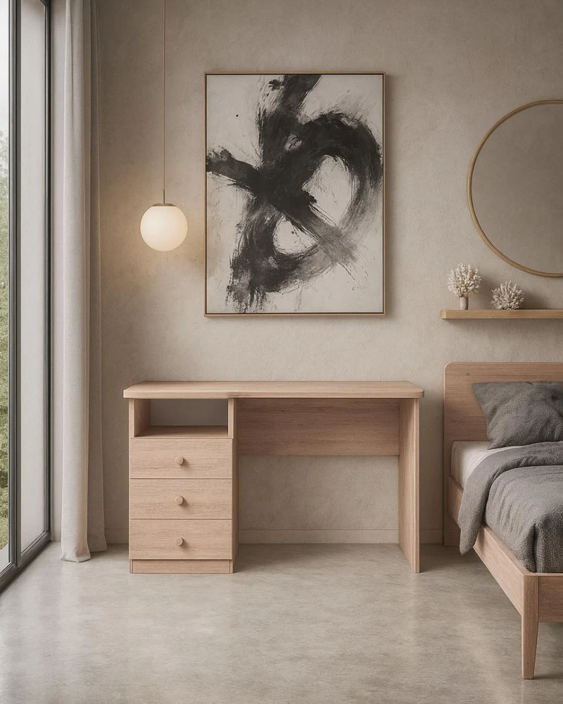 Scrivania Genius con 3 cassetti lato sinistro – Scrittoio moderno compatto e salvaspazio per studio, cameretta e smart working
