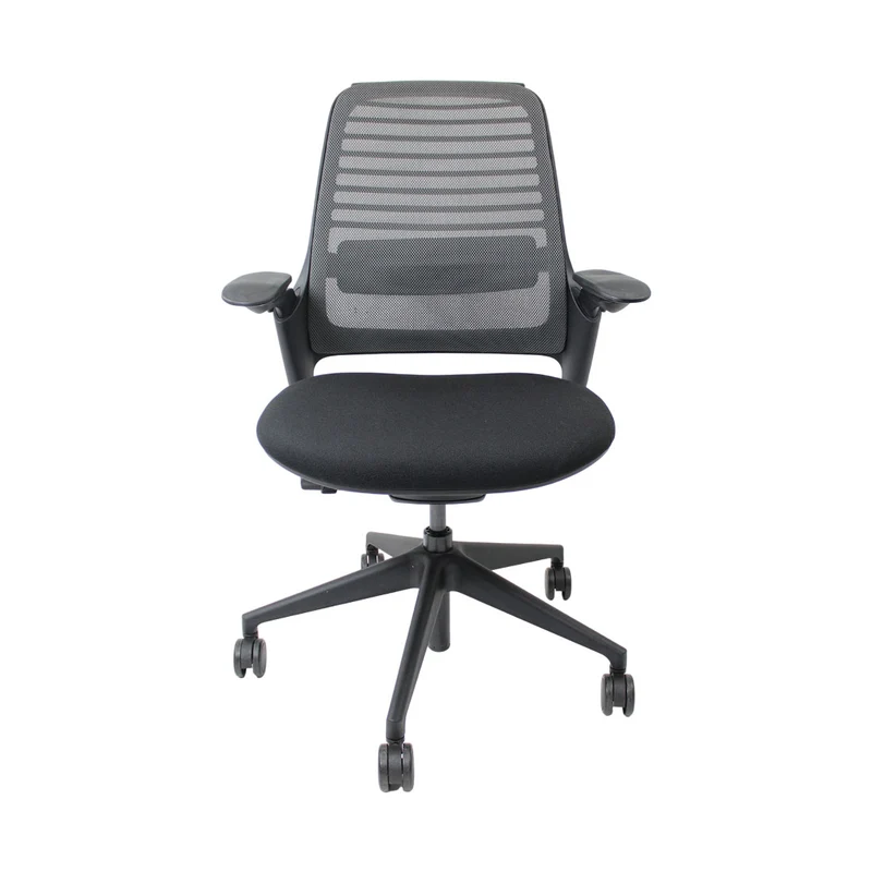 Steelcase Sedia da ufficio ergonomica Serie 1 in tessuto nero - Ricondizionata