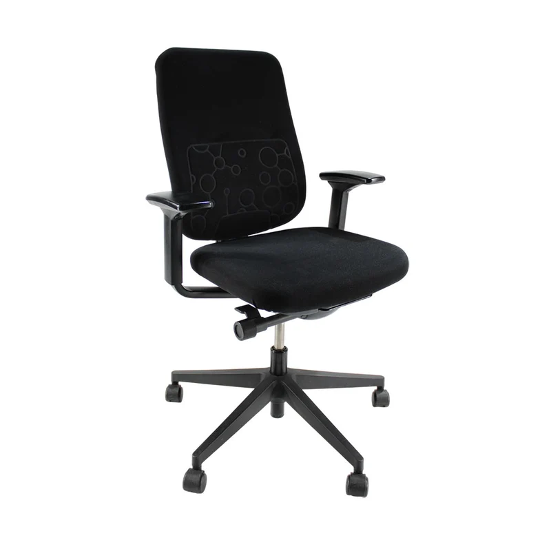 Steelcase : Sedia da ufficio Reply Air con struttura nera in tessuto nero - Ricondizionata