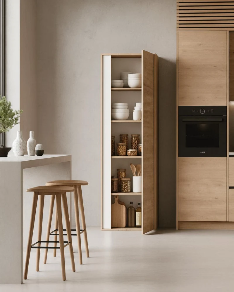 Armadio multiuso Joy - Dispensa salvaspazio con 4 ripiani regolabili - Virginia - 60 L. x 176 H. x 35 P.