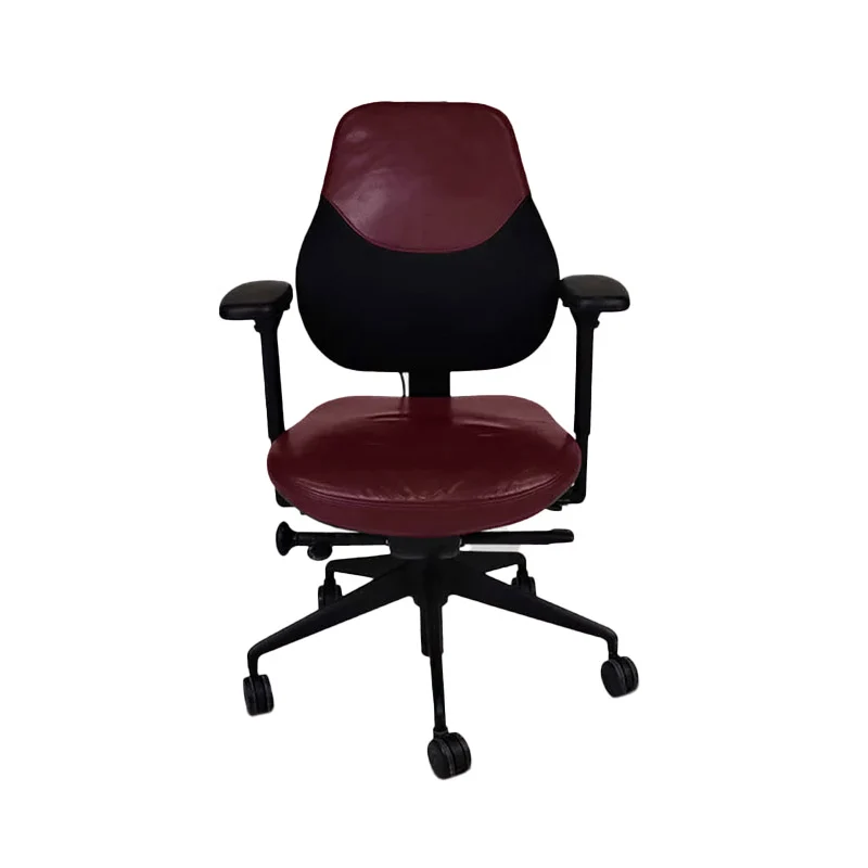 OrangeBox Sedia da ufficio Flo in pelle bordeaux - Ricondizionata