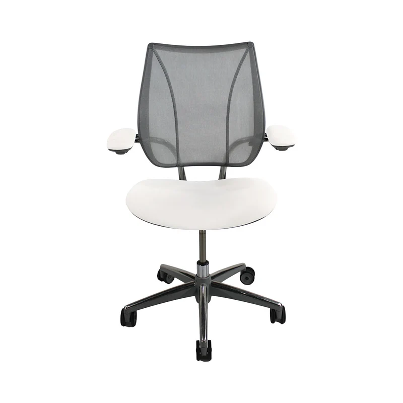 Humanscale : Liberty Sedia da ufficio in pelle bianca - Ristrutturata