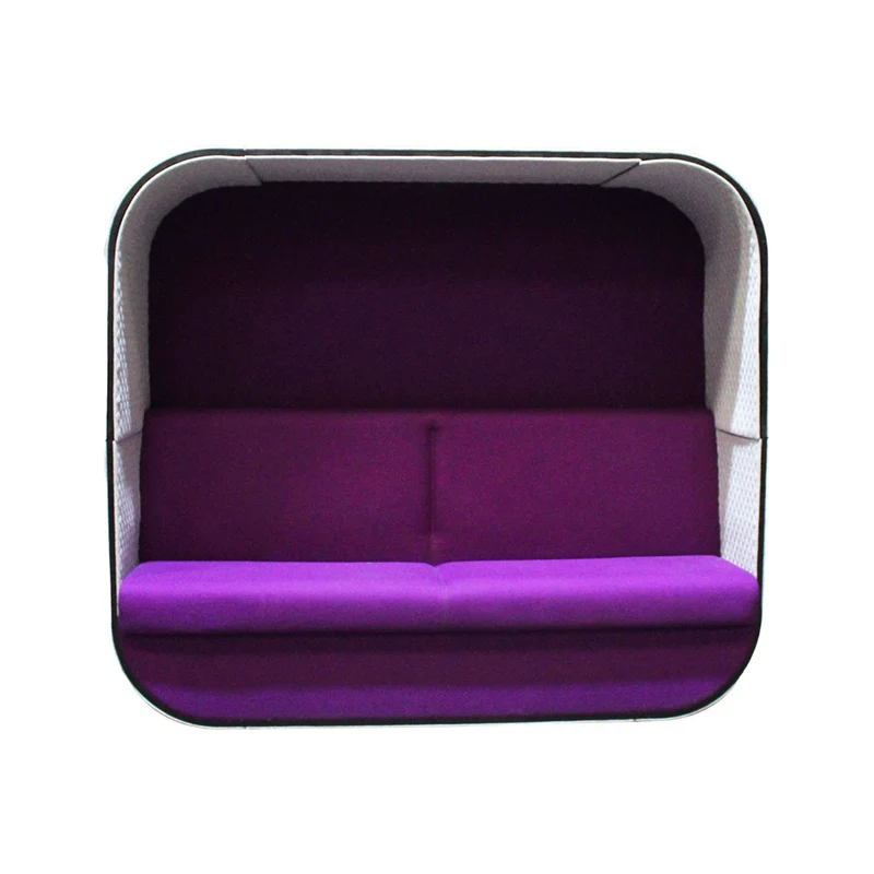 Boss Design : Cocoon COC/1 Meeting Booth in tessuto grigio/viola - Ristrutturato