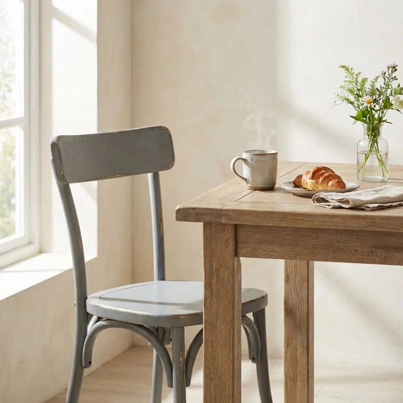 Sedia Polly Bianca con Finitura Shabby Chic