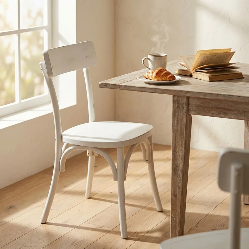 Sedia Polly Grigia con Finitura Shabby Chic