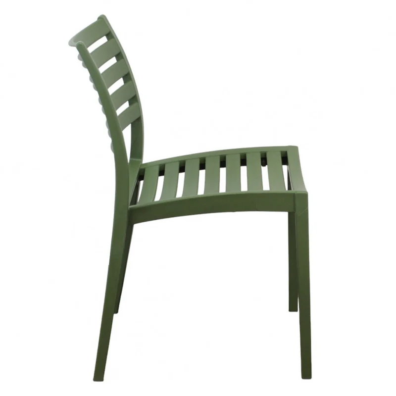 Sedia Moderna Eveline con Finitura Verde Oliva
