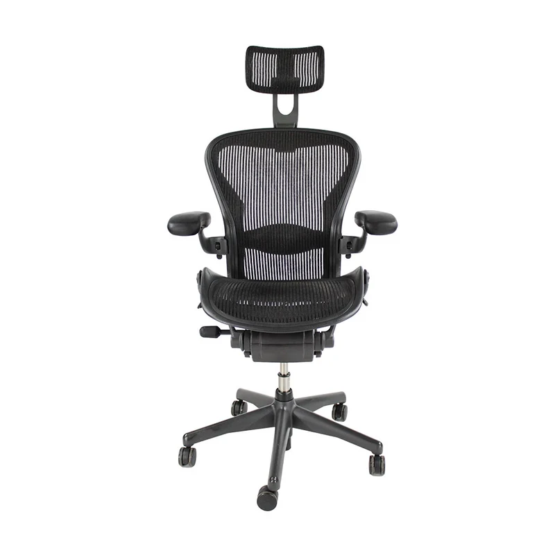 Herman Miller : Aeron Size B Full House con poggiatesta in grafite - Ristrutturato