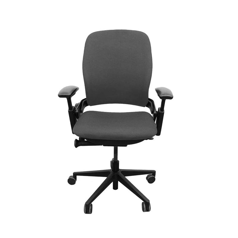 Steelcase : Leap V2 Sedia da ufficio con braccioli regolabili in altezza - Tessuto grigio - Ricondizionata