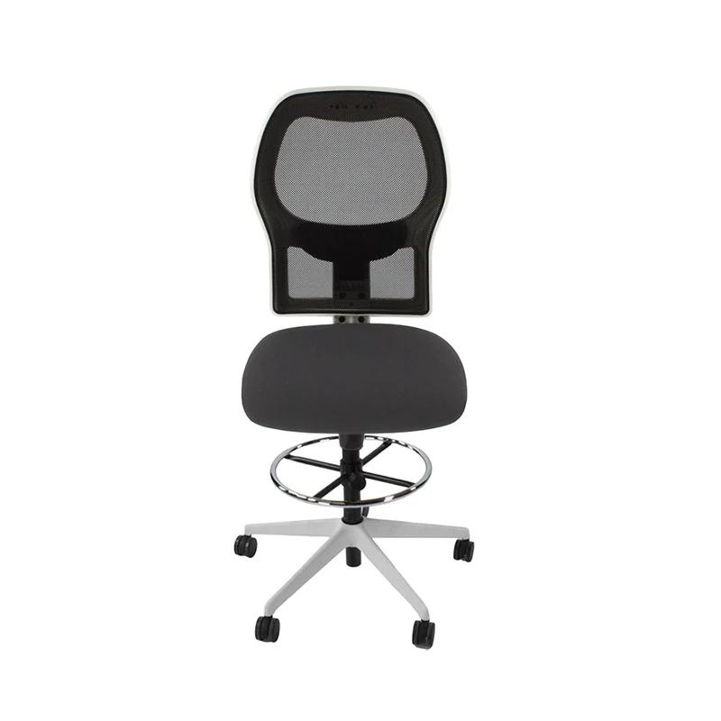 Ahrend Sedia da disegno modello 160 senza braccioli in tessuto grigio - base bianca - ricondizionata