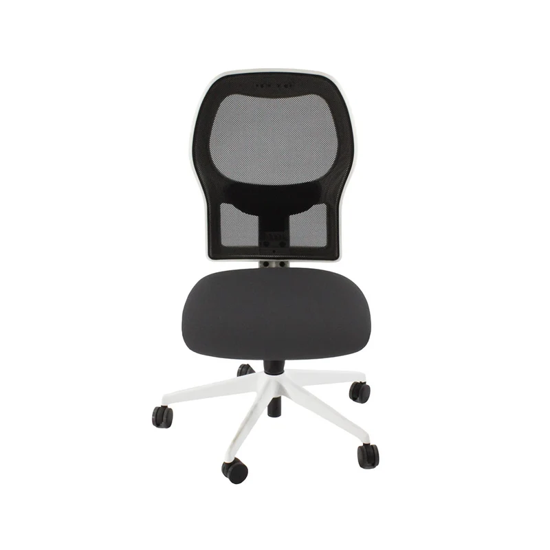 Ahrend Sedia da ufficio modello 160 in tessuto grigio/struttura bianca senza braccioli - Ricondizionata