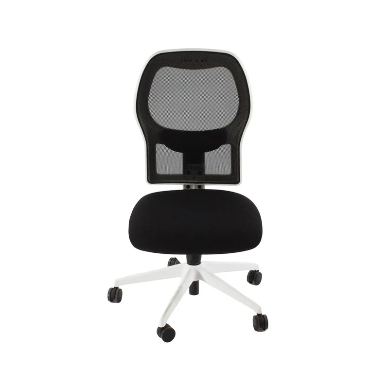 Ahrend Sedia da ufficio modello 160 in tessuto nero/struttura bianca senza braccioli - Ricondizionata