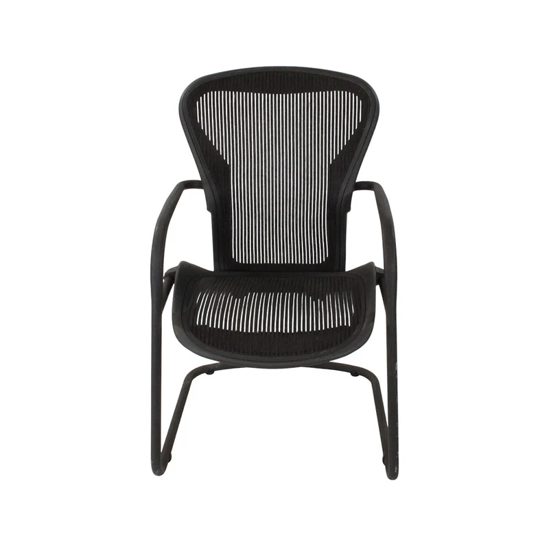 Herman Miller Sedia da visita Aeron a sbalzo in grafite - Ristrutturata