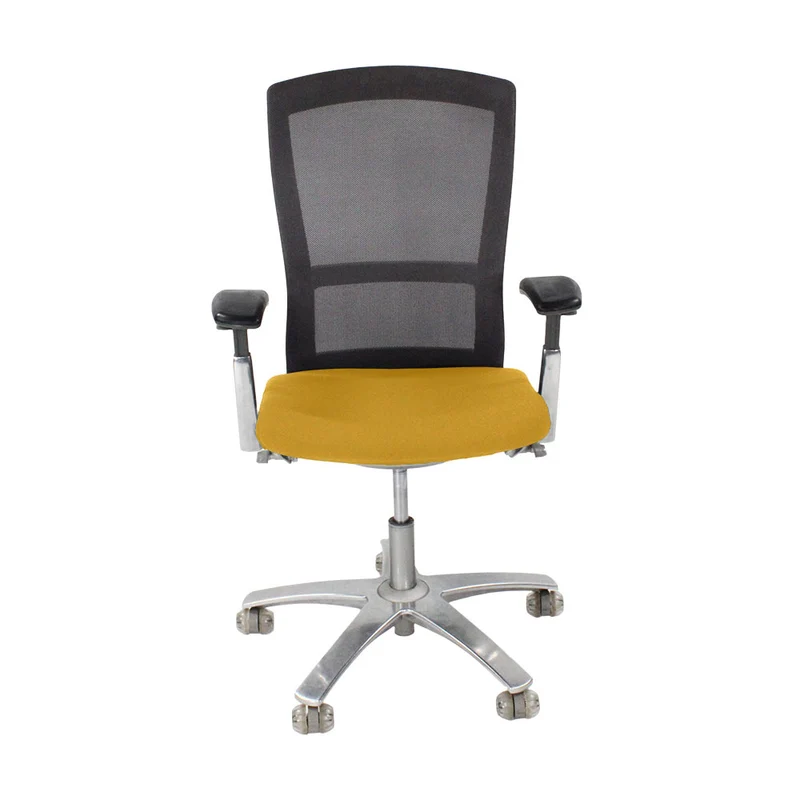 Knoll Sedia da ufficio Life Task Chair in tessuto giallo - Ricondizionata