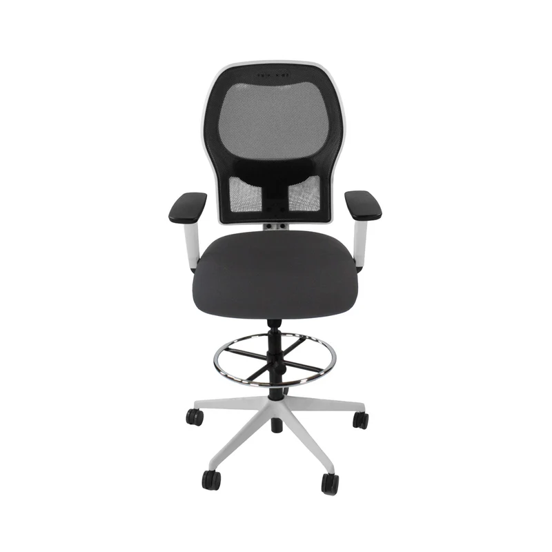 Ahrend Sedia da disegno modello 160 in tessuto grigio - base bianca - ricondizionata