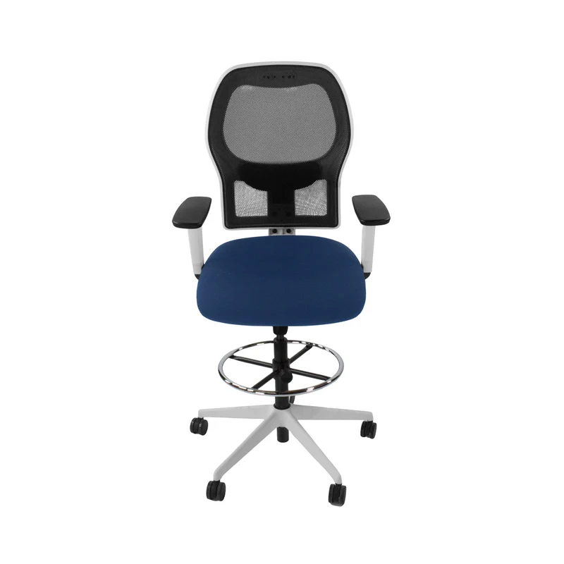 Ahrend Sedia da disegno modello 160 in tessuto blu - base bianca - ricondizionata