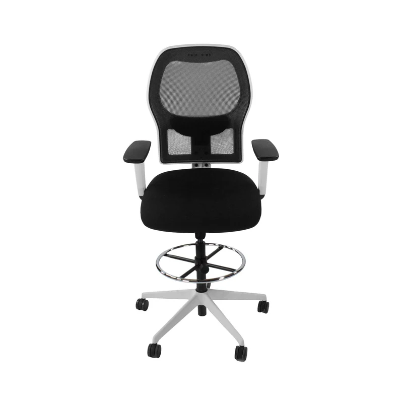 Ahrend Sedia da disegno modello 160 in tessuto nero - base bianca - ricondizionata