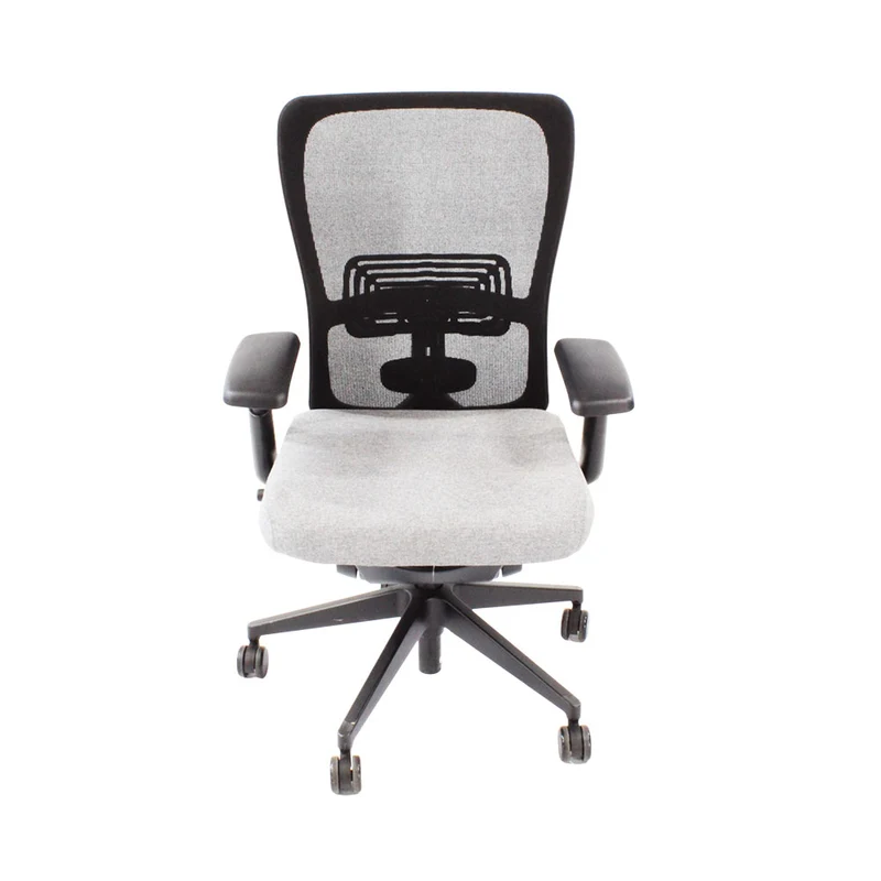 Haworth : Zody Comforto Sedia da ufficio 89 in tessuto grigio/struttura nera - Ricondizionata