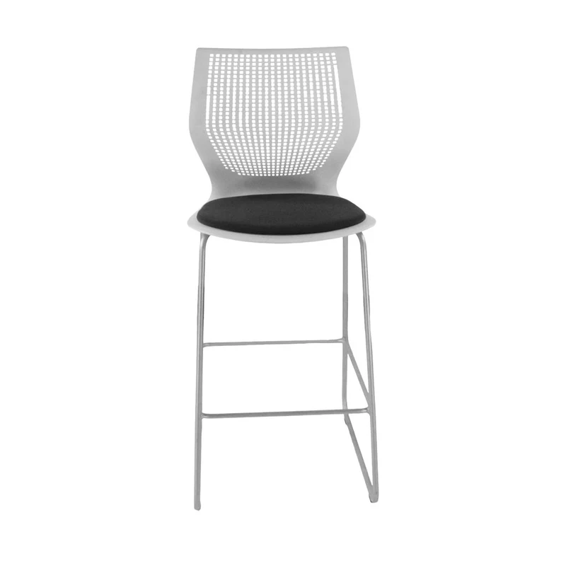 Knoll : Multigeneration Sgabello in tessuto nero - Ricondizionato