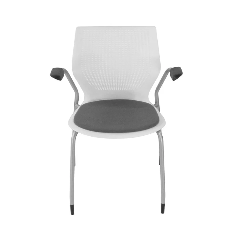 Knoll : Multigeneration Sedia da riunione in tessuto grigio - Ricondizionata