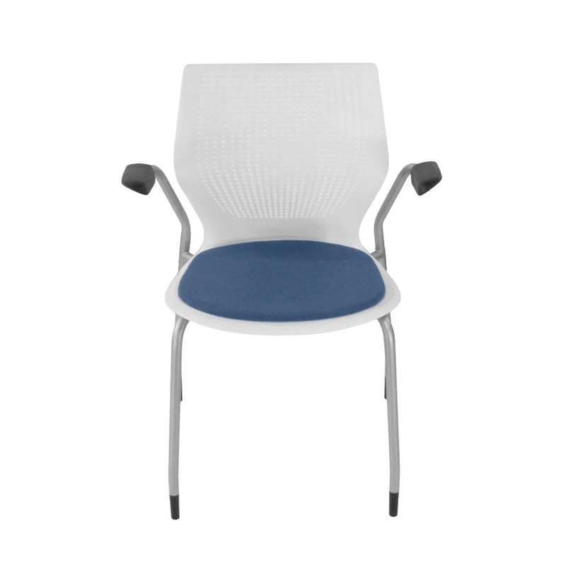 Knoll : Multigeneration Sedia da riunione in tessuto blu - Ristrutturata
