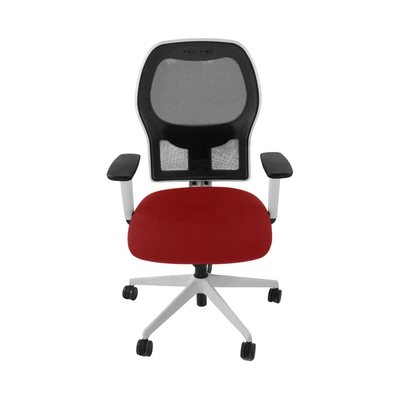 Ahrend Sedia da ufficio modello 160 in tessuto rosso/struttura bianca - Ricondizionata