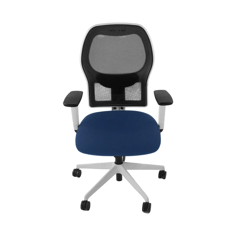 Ahrend Sedia da ufficio modello 160 in tessuto blu/struttura bianca - Ricondizionata