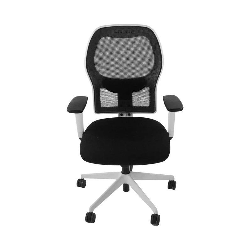 Ahrend Sedia da ufficio modello 160 in tessuto nero/struttura bianca - Ricondizionata